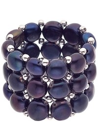 Bague bleu marine Pearls & Colors