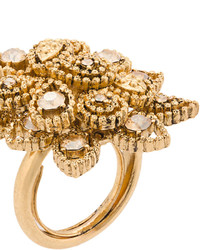 Bague dorée Oscar de la Renta