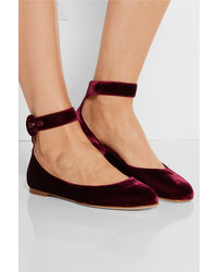 Ballerines bordeaux Gianvito Rossi