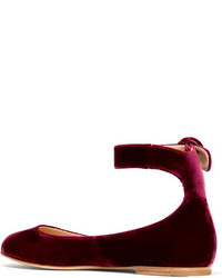 Ballerines bordeaux Gianvito Rossi