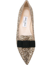 Ballerines dorées Jimmy Choo