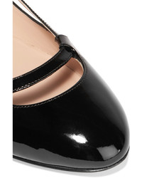 Ballerines en cuir à clous noires Valentino