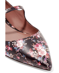 Ballerines en cuir à fleurs noires Tabitha Simmons