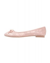 Ballerines en cuir argentées New Look