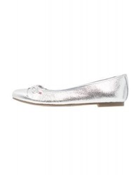 Ballerines en cuir argentées Tommy Hilfiger