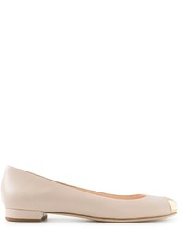 Ballerines en cuir beiges Giuseppe Zanotti