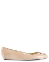 Ballerines en cuir beiges Jimmy Choo