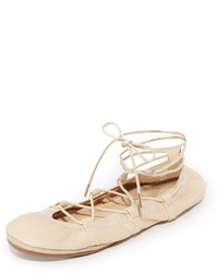 Ballerines en cuir beiges Yosi Samra