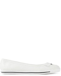 Ballerines en cuir blanches Marc by Marc Jacobs