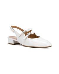 Ballerines en cuir blanches Carel