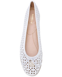 Ballerines en cuir blanches Baldinini