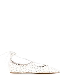 Ballerines en cuir blanches Tabitha Simmons