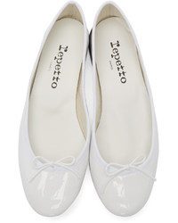 Ballerines en cuir blanches Repetto