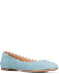 Ballerines en cuir bleu clair Chloé