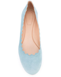 Ballerines en cuir bleu clair Chloé