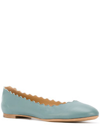 Ballerines en cuir bleu clair Chloé