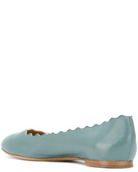 Ballerines en cuir bleu clair Chloé