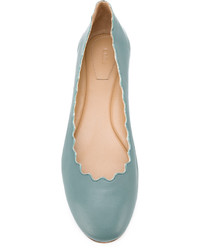 Ballerines en cuir bleu clair Chloé