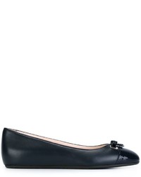 Ballerines en cuir bleu marine Bally