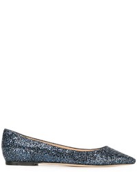 Ballerines en cuir bleu marine Jimmy Choo