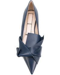 Ballerines en cuir bleues No.21