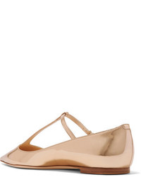 Ballerines en cuir dorées Jimmy Choo