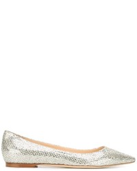 Ballerines en cuir dorées Jimmy Choo