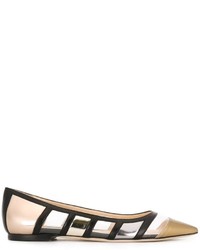 Ballerines en cuir dorées Jimmy Choo