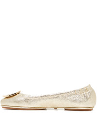 Ballerines en cuir dorées Tory Burch