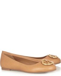 Ballerines en cuir marron clair Tory Burch