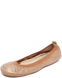 Ballerines en cuir marron clair Yosi Samra