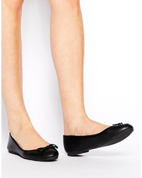 Ballerines en cuir noires Asos