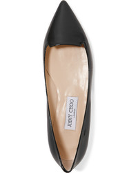 Ballerines en cuir noires Jimmy Choo