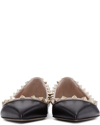 Ballerines en cuir noires Valentino