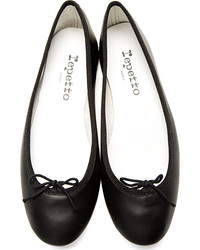 Ballerines en cuir noires Repetto