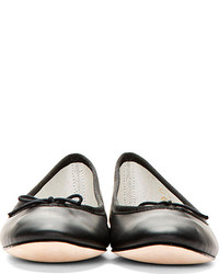 Ballerines en cuir noires Repetto