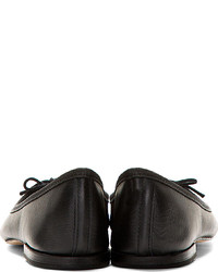 Ballerines en cuir noires Repetto