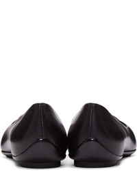 Ballerines en cuir noires Versace