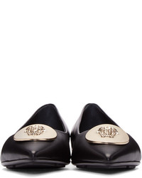 Ballerines en cuir noires Versace