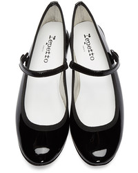 Ballerines en cuir noires Repetto