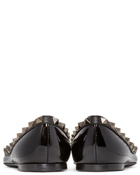 Ballerines en cuir noires Valentino