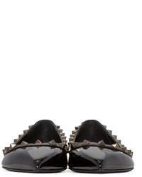 Ballerines en cuir noires Valentino