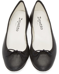 Ballerines en cuir noires Repetto