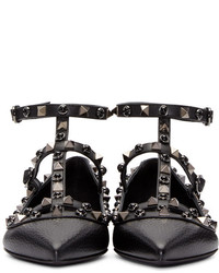 Ballerines en cuir noires Valentino