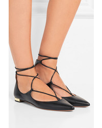 Ballerines en cuir noires Aquazzura