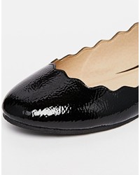 Ballerines en cuir noires Asos