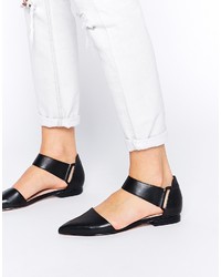 Ballerines en cuir noires Faith