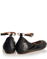 Ballerines en cuir noires Lanvin