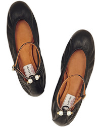 Ballerines en cuir noires Lanvin