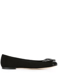 Ballerines en cuir noires Giuseppe Zanotti Design